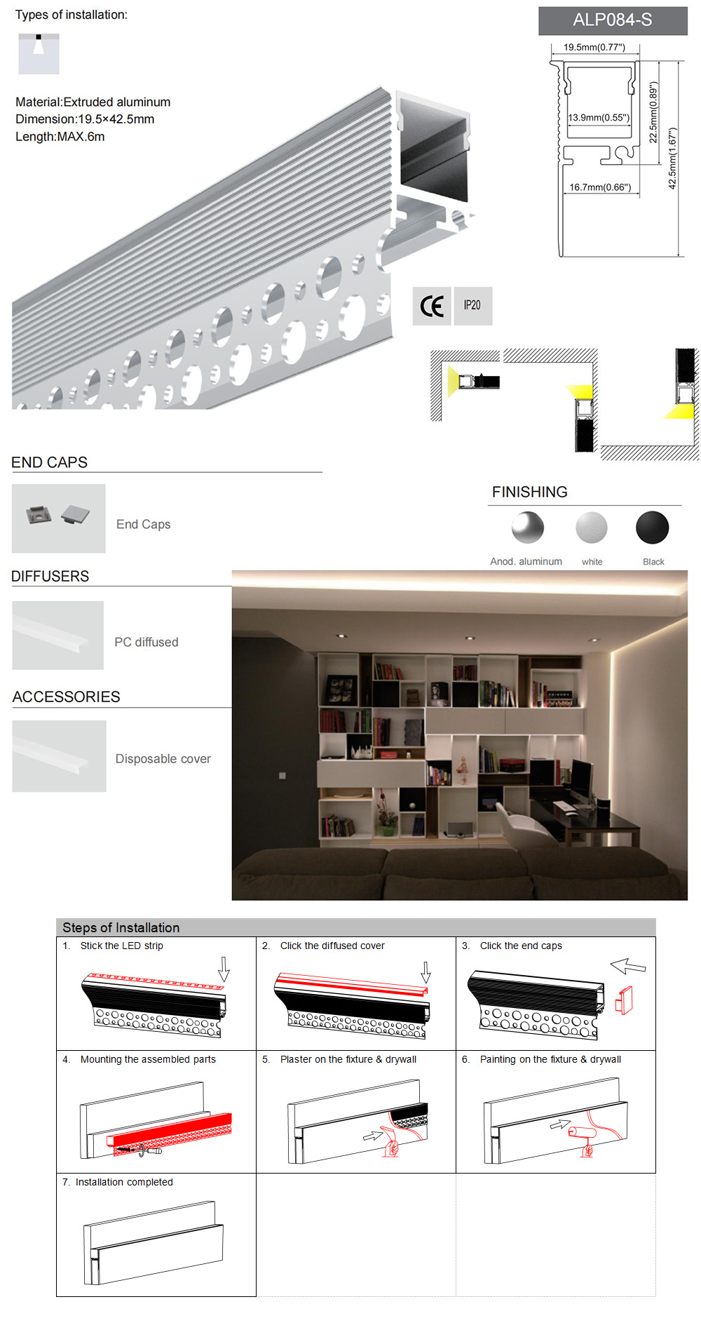 The details of LED Strip Fixtures and how to install them.