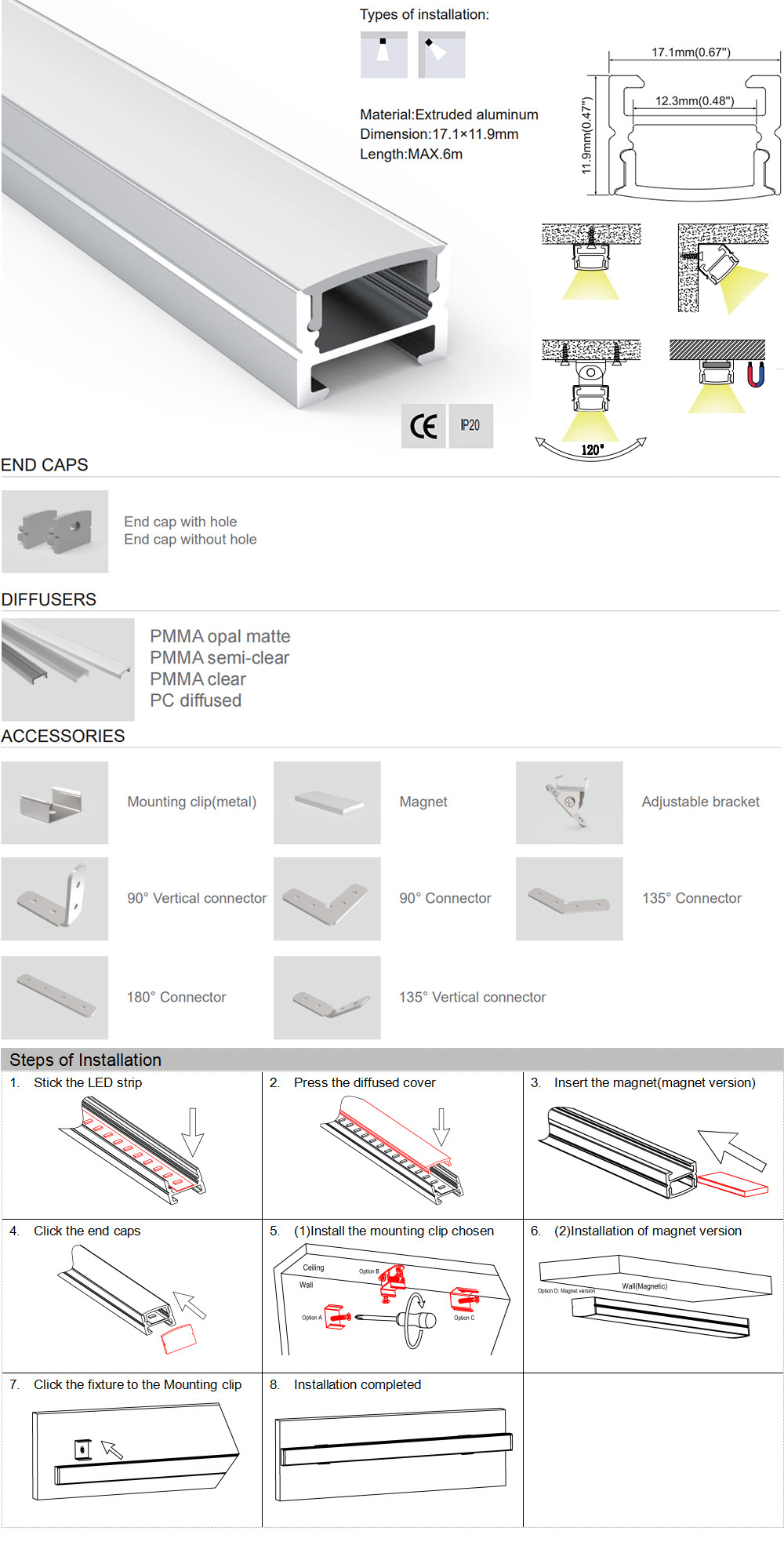 Slim Surface Mounted Aluminum LED Channels