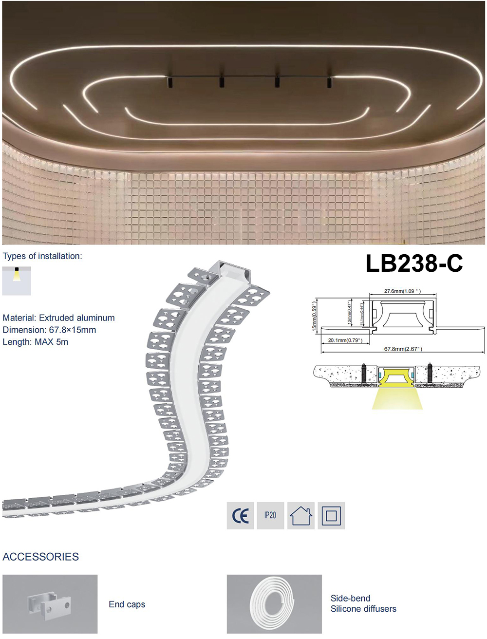 LB238-C Curved LED extrusions
