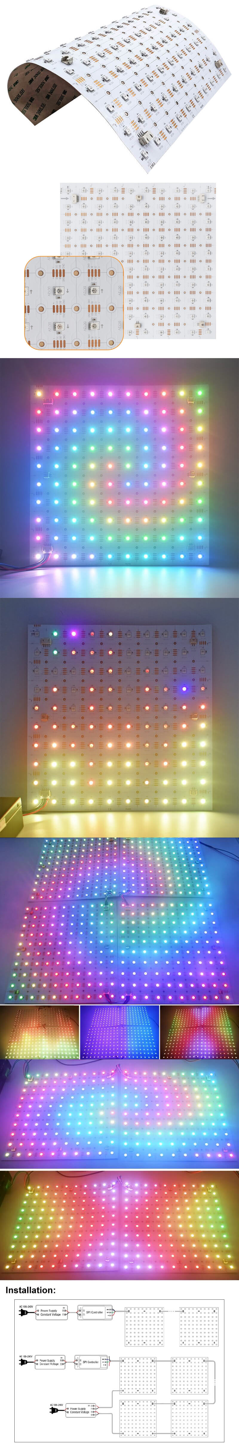 The details of individually addressable RGB sheet lights