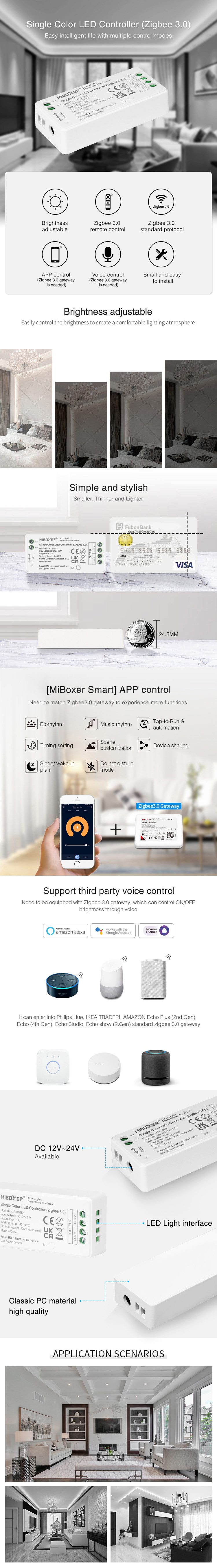 MiBoxer FUT036Z Zigbee Dimmer 12V