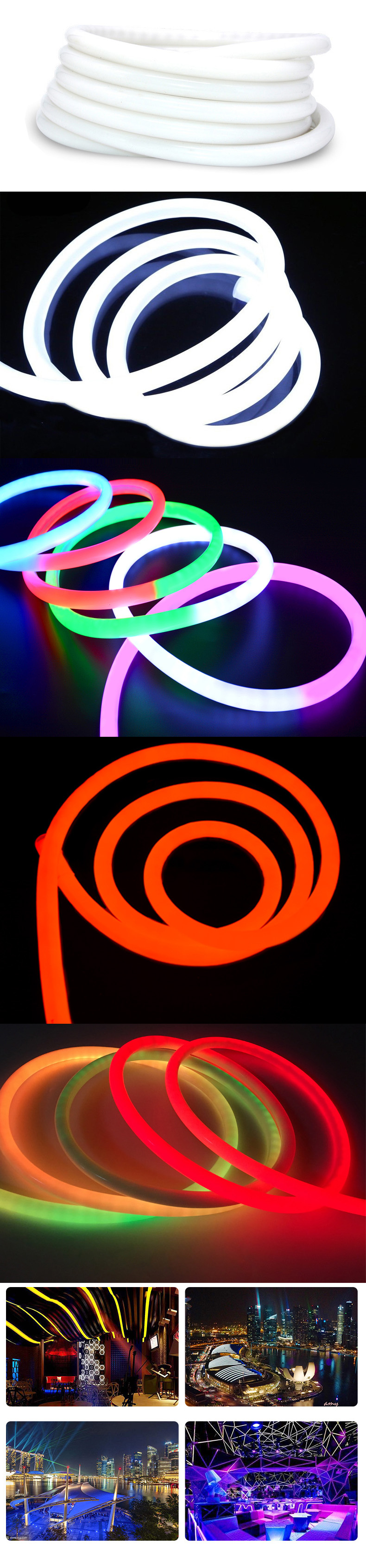 Round Addressable Digital Neon Light Strips