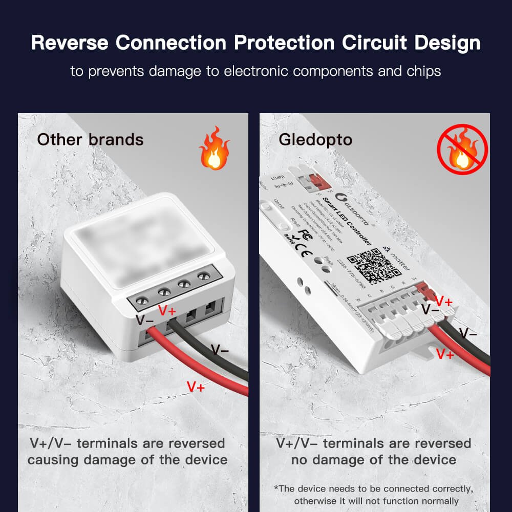 Reverse connection protection circuit design
