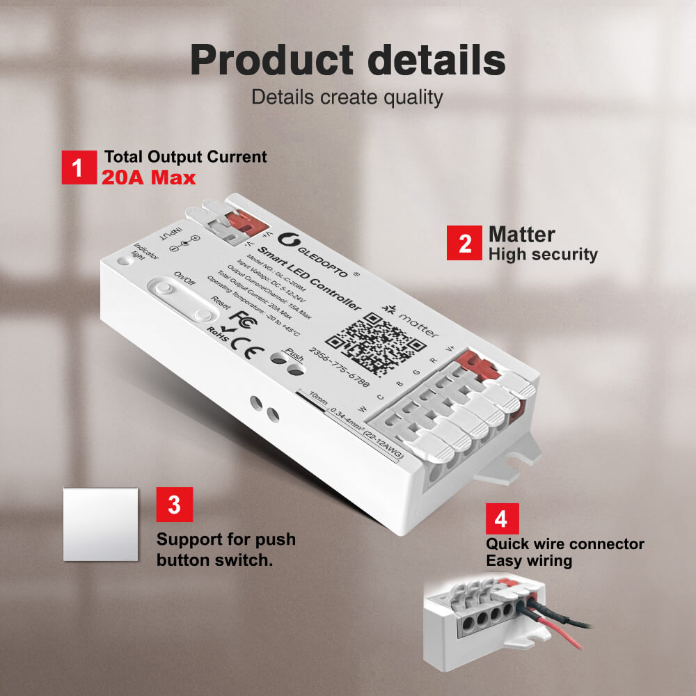 The details of Matter RGBCCT LED controller