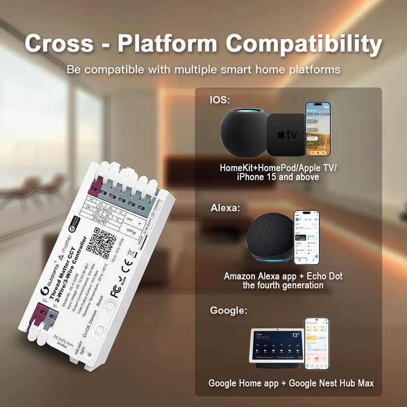 Compatible with IOS Alexa and Google platforms